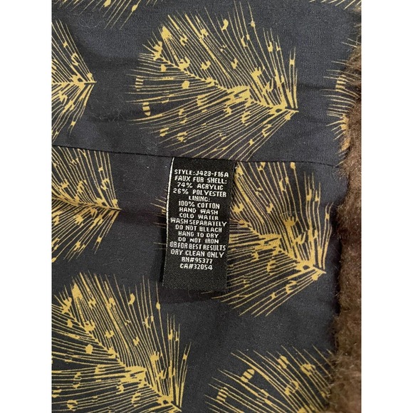Anthropologie Sanctuary Clothing Los Angeles Womens Faux Fur Brown Vest Sz Small - Picture 7 of 9